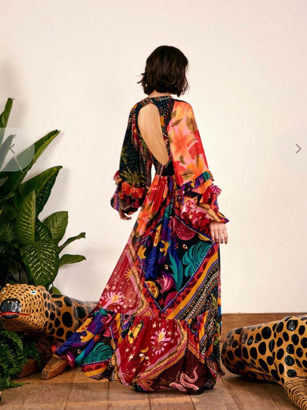 Farm Rio Mixed Print Button Front Maxi Dress Size XS - Picture 2 of 7